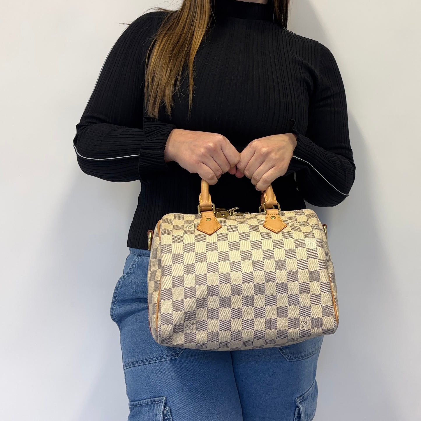 Louis Vuitton Damier Azur Speedy 25  DU3197 (No Strap)