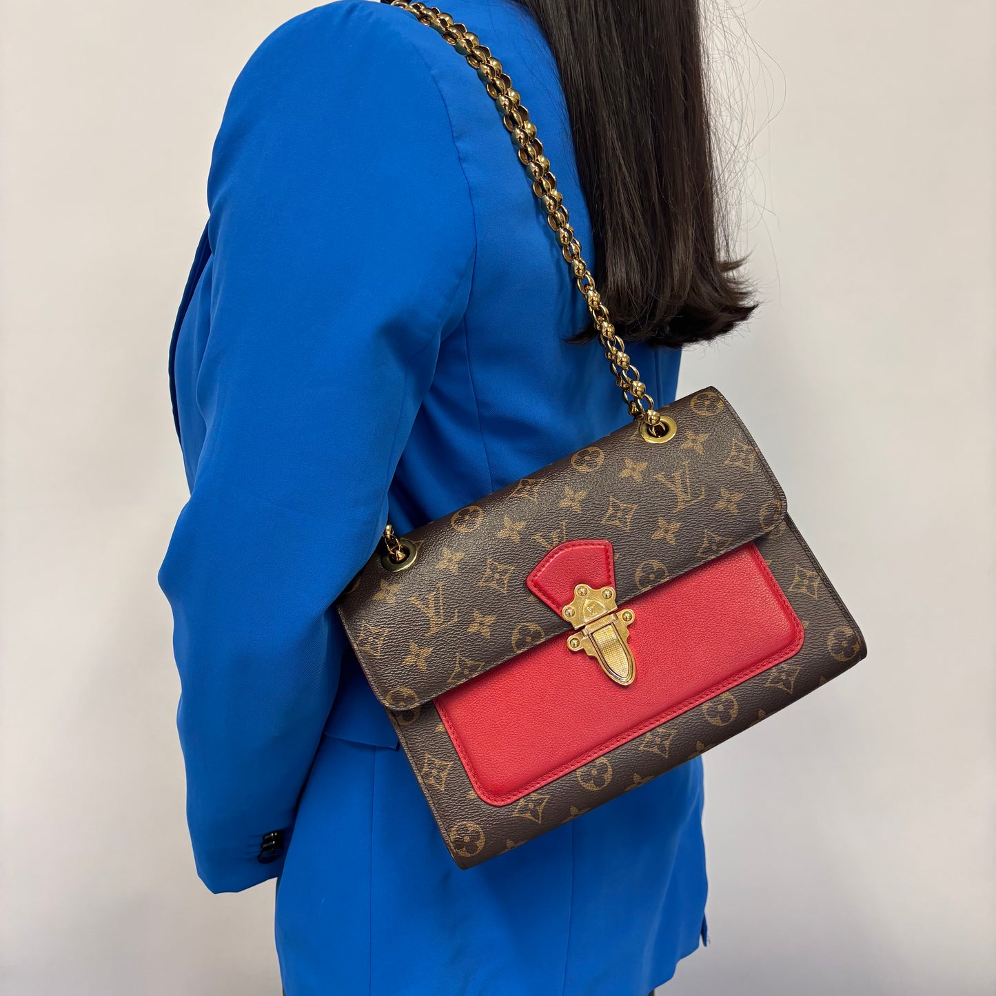 Louis Vuitton Monogram Cherry Victoire Chain Bag (NFID)