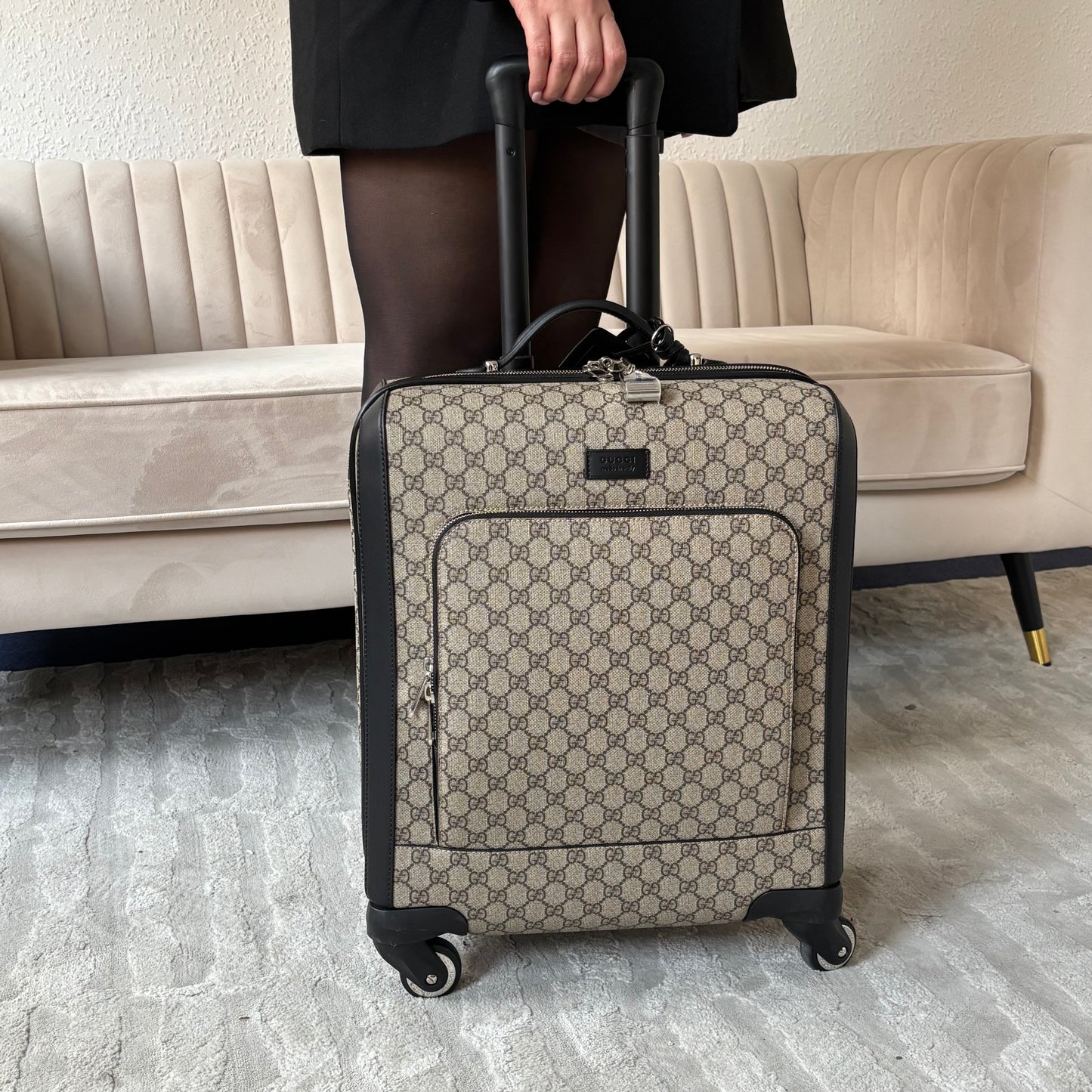 Gucci Savoy Small GG Cabin Trolley On 4 Wheels