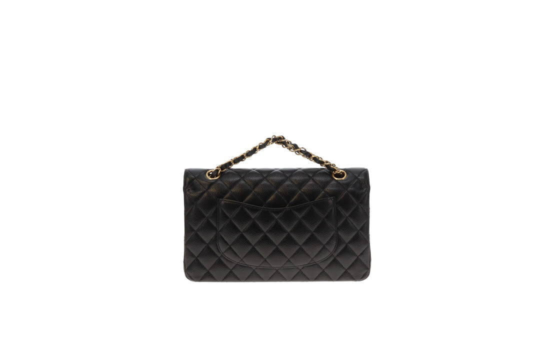 Chanel Black Caviar GHW Classic Medium Double Flap Bag (NFID - 2021 upwards)