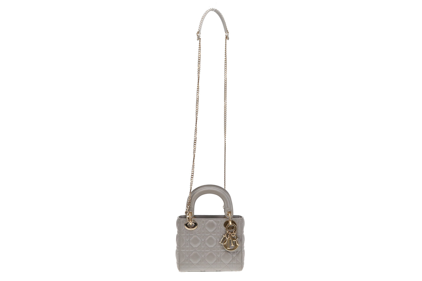 Dior Metallic Silver Mini Lady Dior Bag 2022