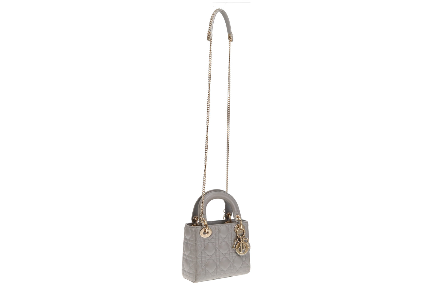 Dior Metallic Silver Mini Lady Dior Bag 2022