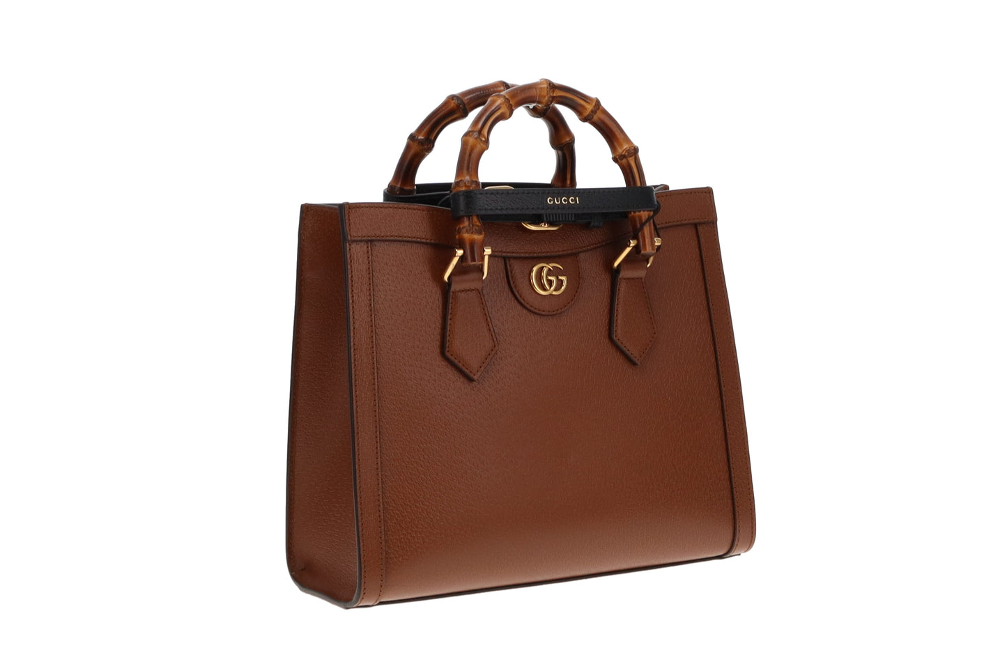 Gucci Brown Leather Small Diana Tote Bag (2)