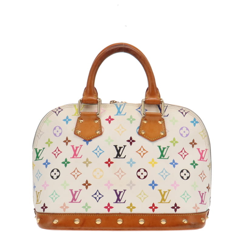 Louis Vuitton Alma Handbag Monogram Vernis mm with Chain Charm [Guaranteed authentic]