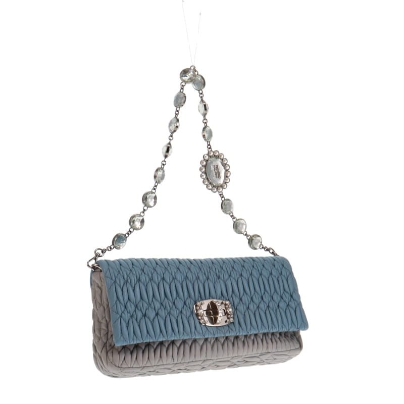 Miu miu bag with crystal strap hot sale