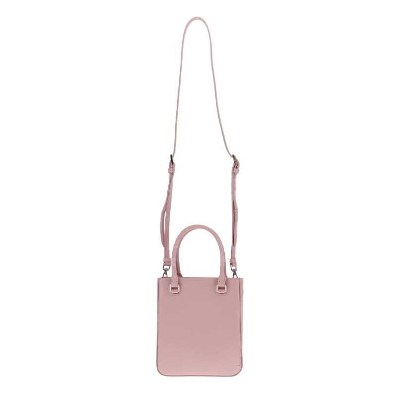 Prada Small Brushed Leather Tote Alabaster Pink Designer