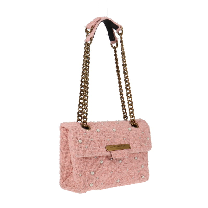 Kurt geiger tweed kensington bag shop pink