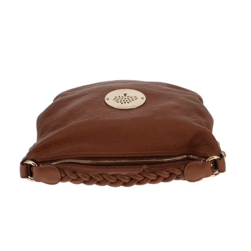 Mulberry Plaque Legacy Natural Vegetable Tan Leather Zip Top Coin Pouch, Oak  at John Lewis & Partners