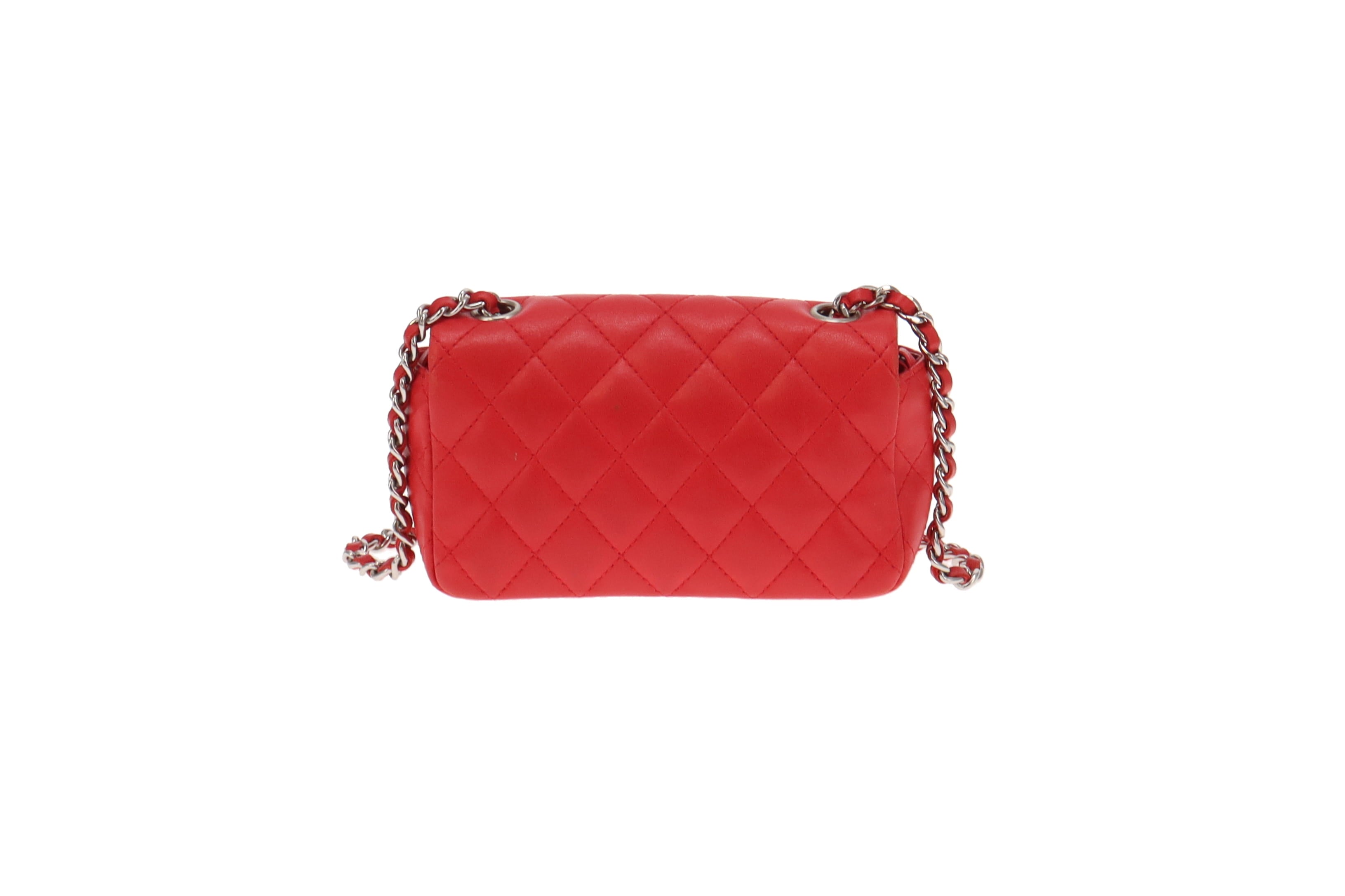 CHANEL  Red Crinkled Leather Boy Chain Flap Bag  SilverAged  Shoul   BougieHabit