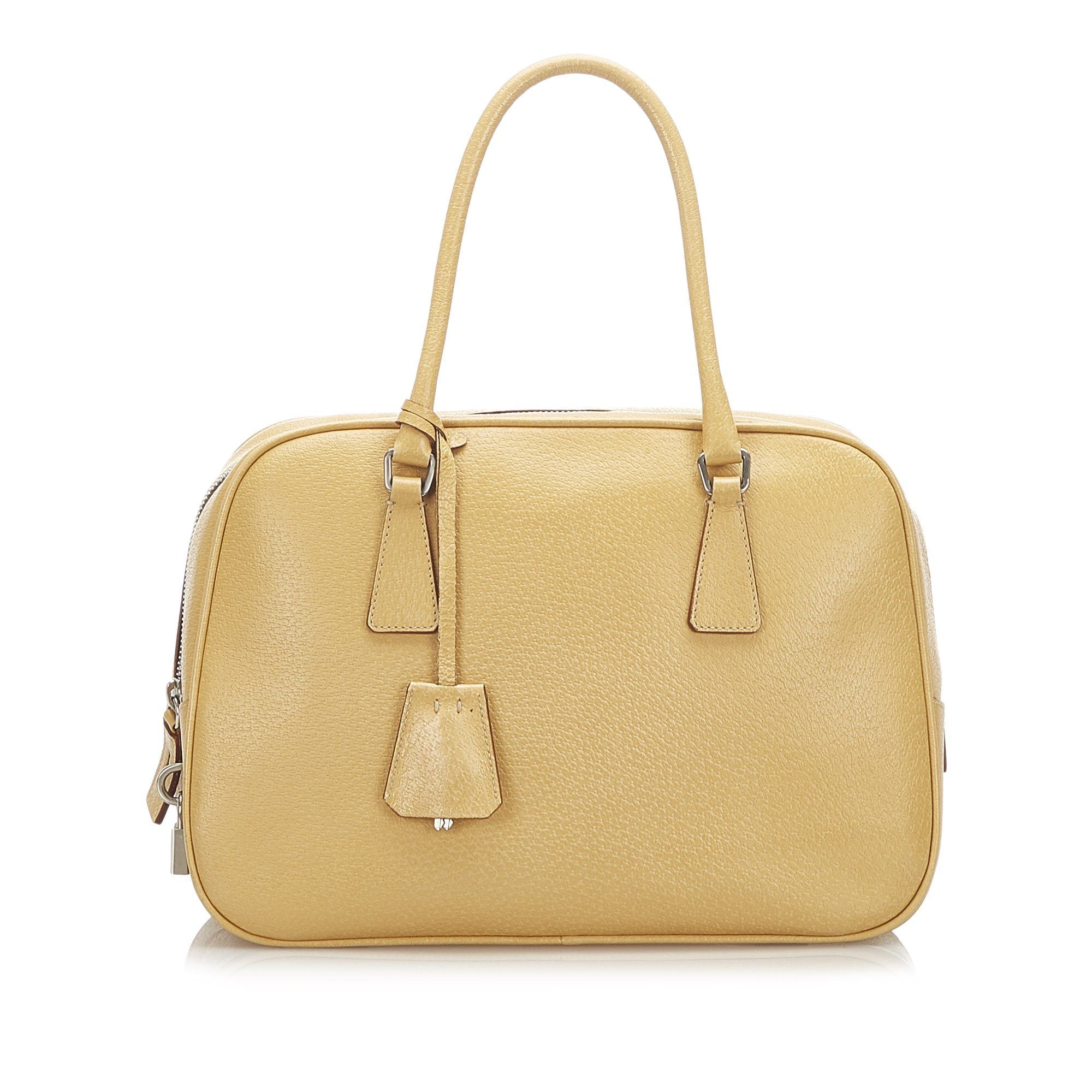 Prada Beige Leather Bauletto