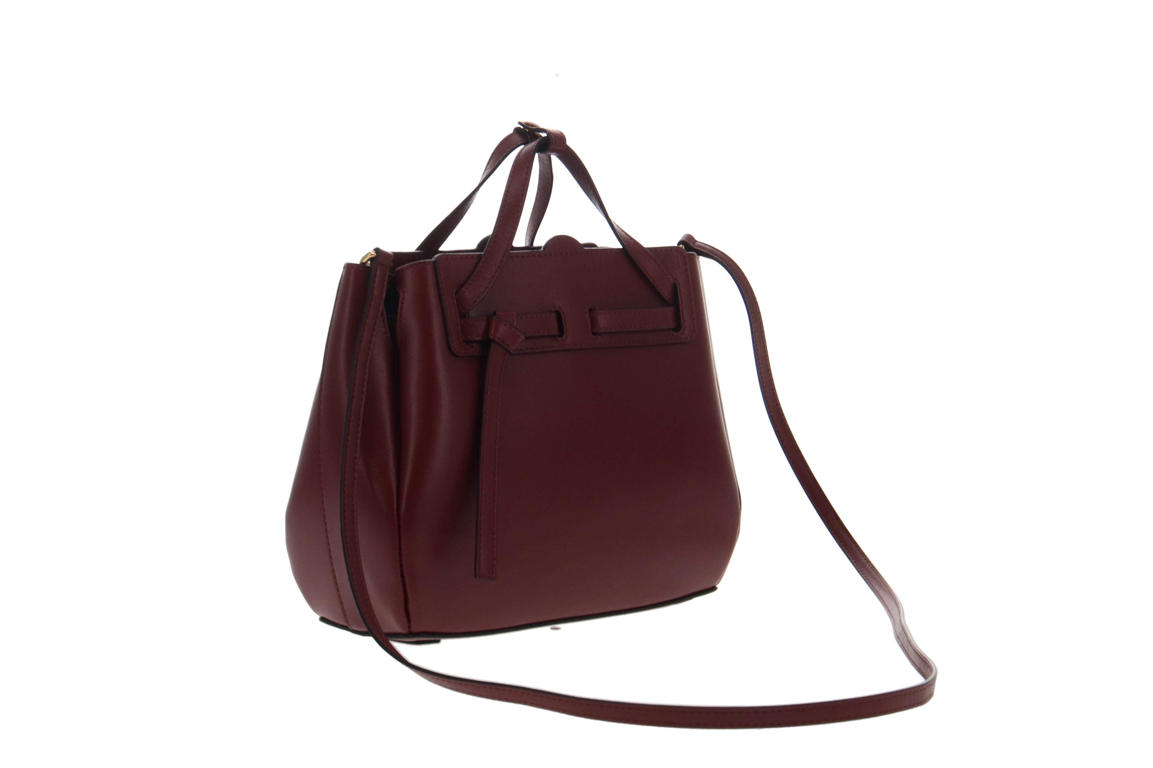 Loewe Burgundy Smooth Leather Lazo Mini Tote Bag Designer Exchange Ltd