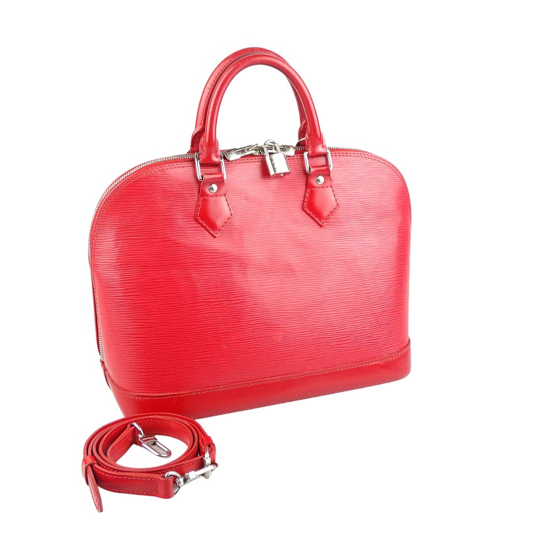 Louis Vuitton Epi Alma PM Red w/ Strap