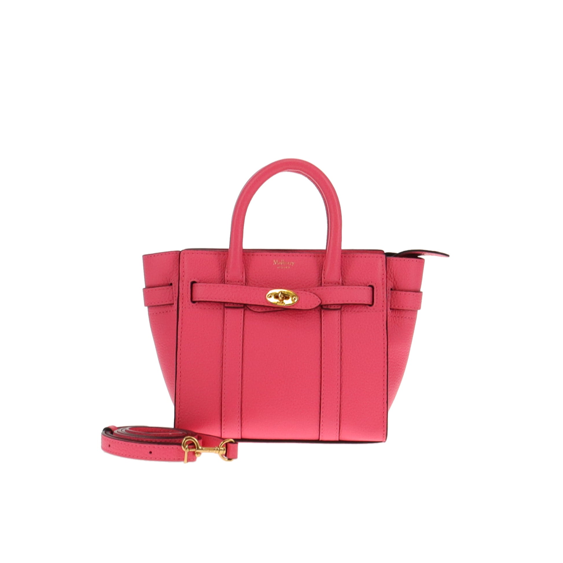 Mulberry Soft Small Bayswater In Icy Pink Heavy Grain