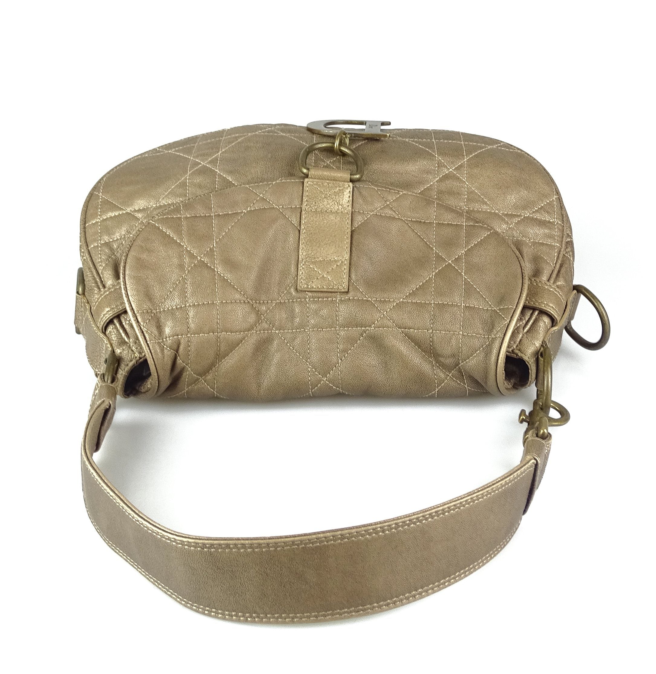 Metallic shoulder outlet bags