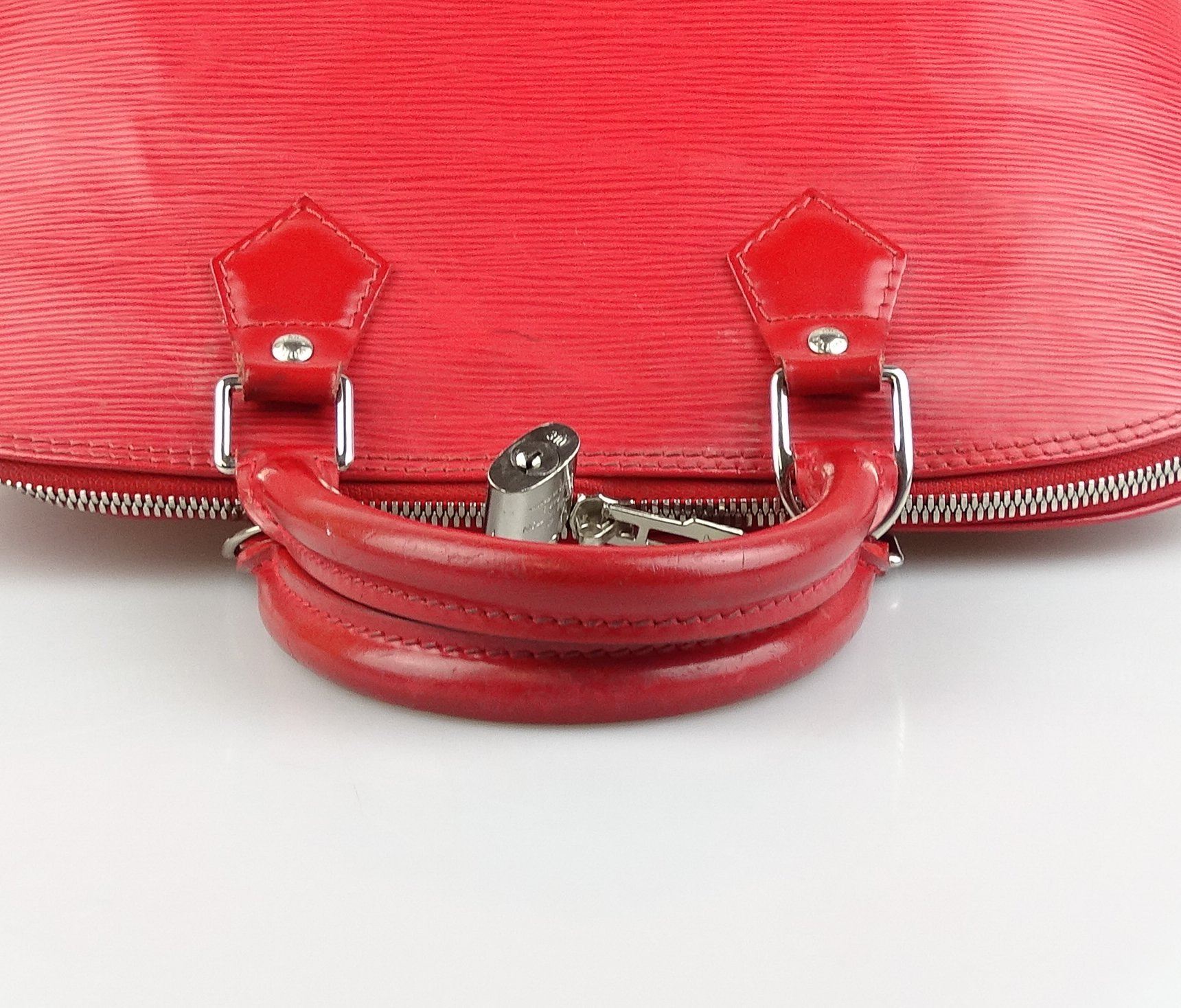 Louis Vuitton Alma BB in Epi Leather Rouge Coquelicot
