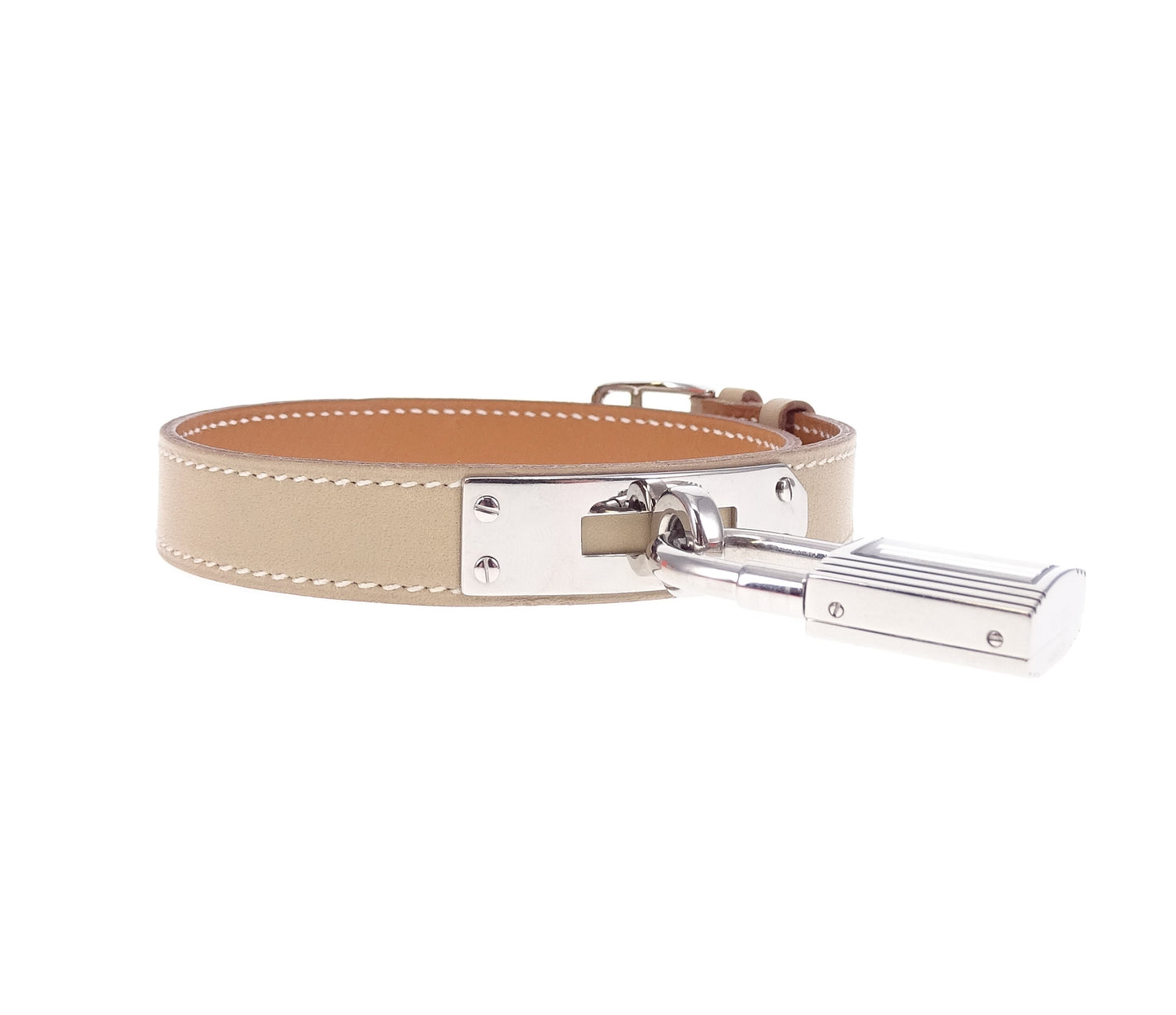 Hermes Beige Swift Leather Kelly Watch 20x20mm 2002