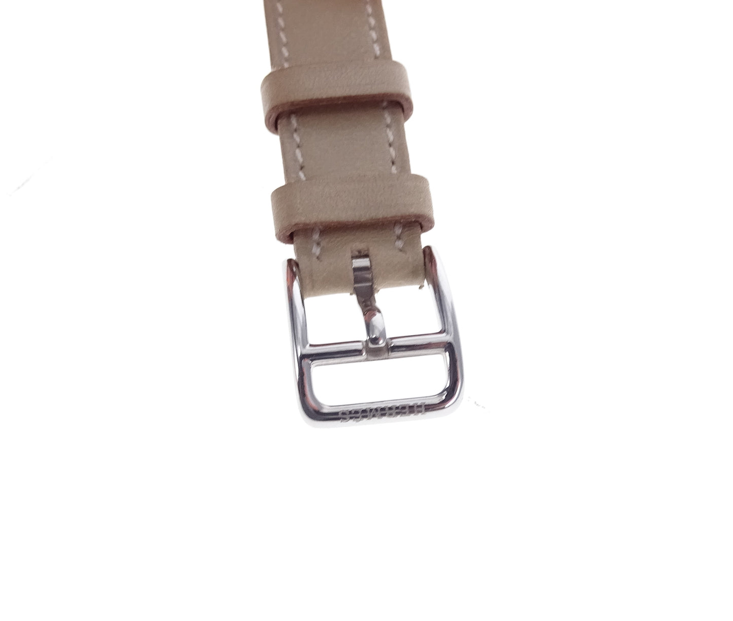 Hermes Beige Swift Leather Kelly Watch 20x20mm 2002