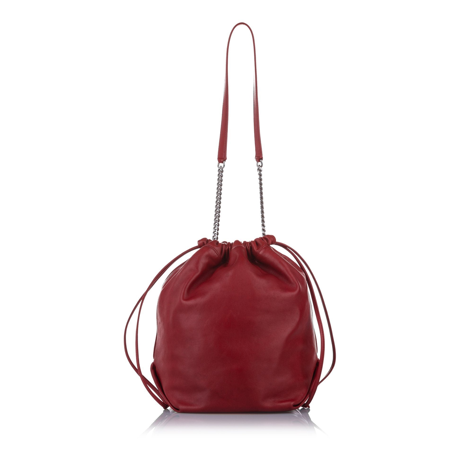 Saint laurent teddy on sale leather bucket bag