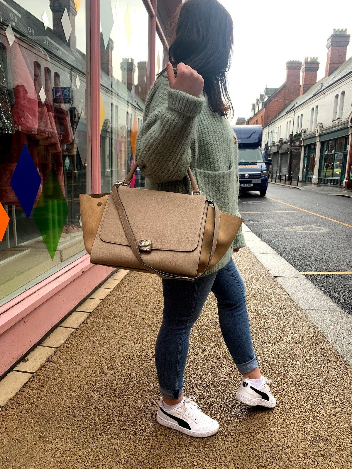 Trapeze satchel sale